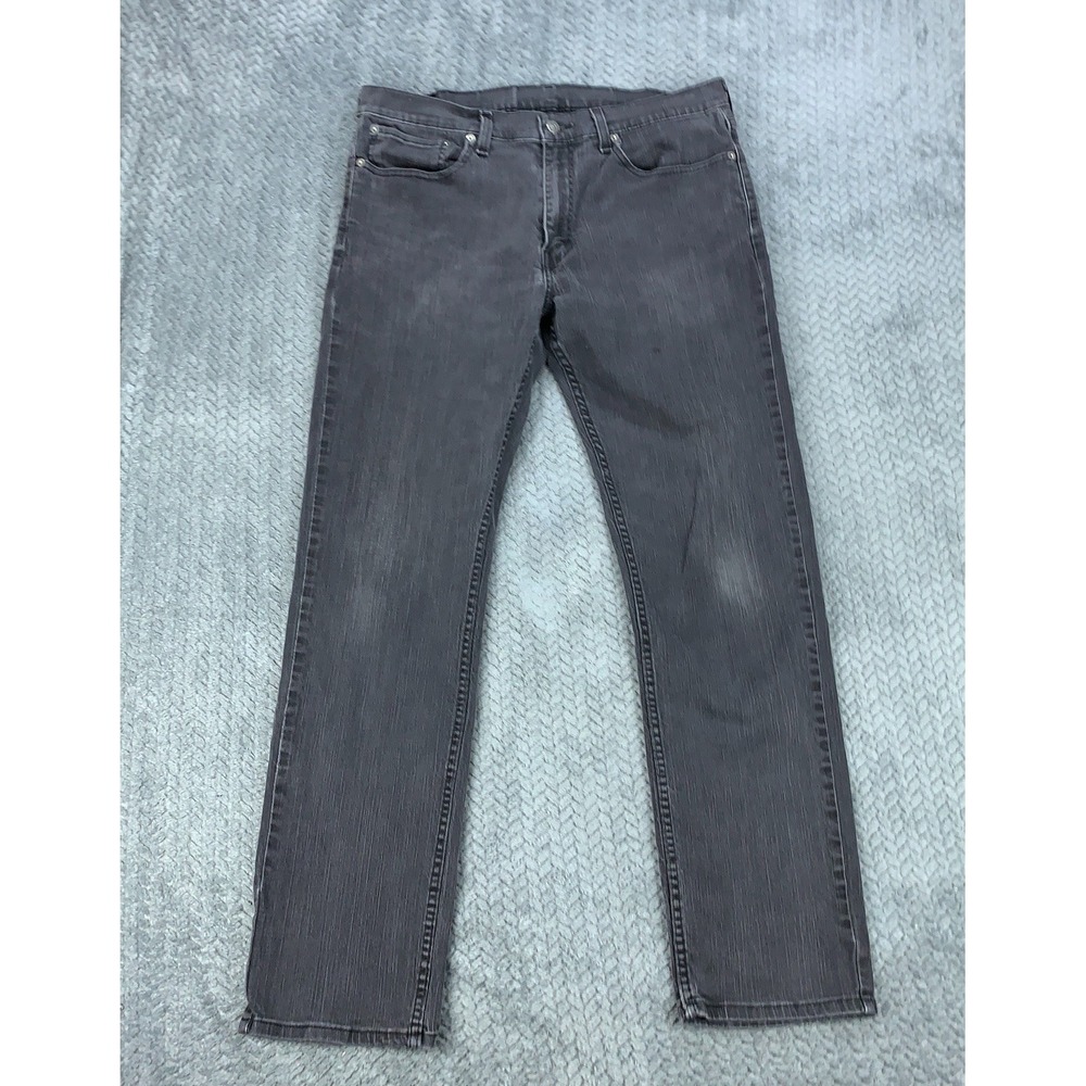 Levis Jeans Men's 36x34 (Fits 35x32) Black 559 Relaxed‎ Straight Stretch Faded
